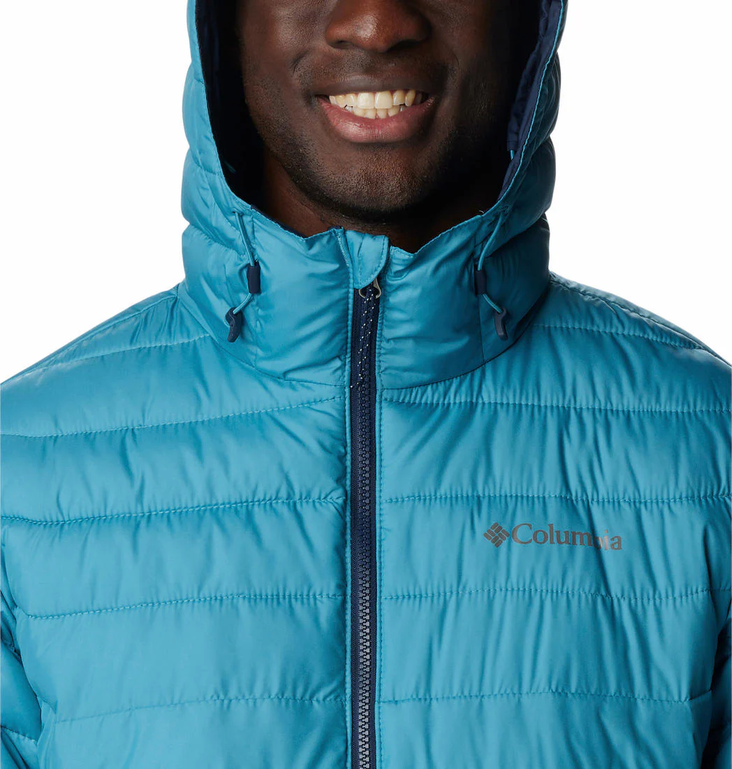 Columbia Men Blue Powder Lite Hooded Jacket - Image 3
