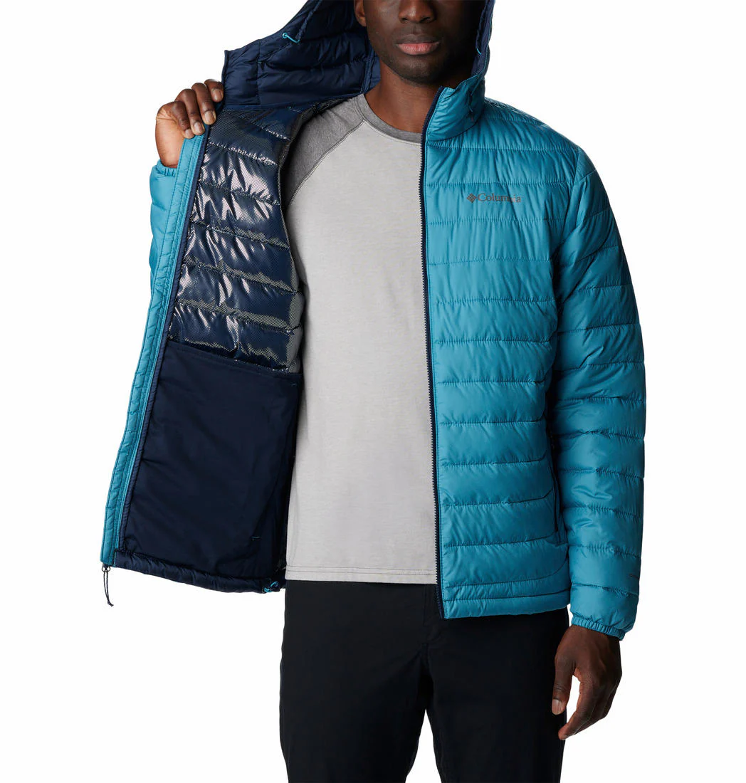 Columbia Men Blue Powder Lite Hooded Jacket - Image 4