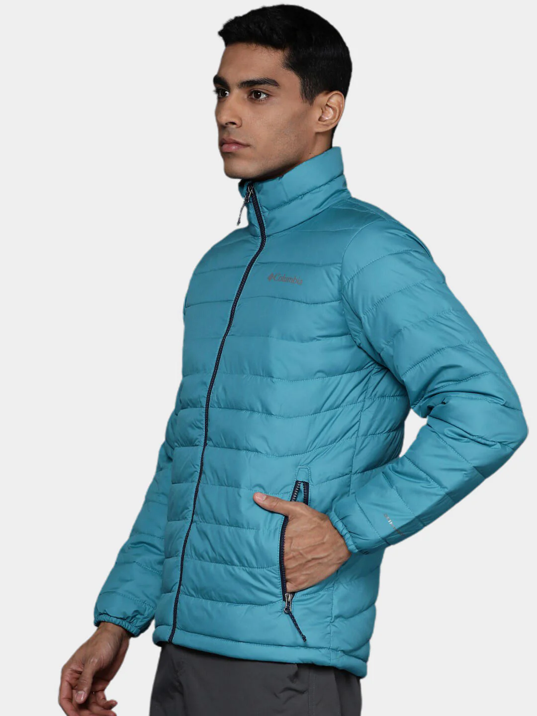 Columbia Men Blue Powder Lite Jacket - Image 14