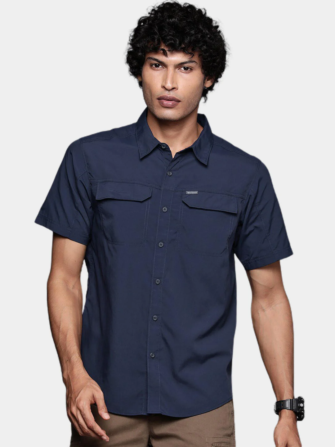 Columbia Men Blue Silver Ridge 2.0 Short Sleeve Shirt (Sun Protection) - Image 6