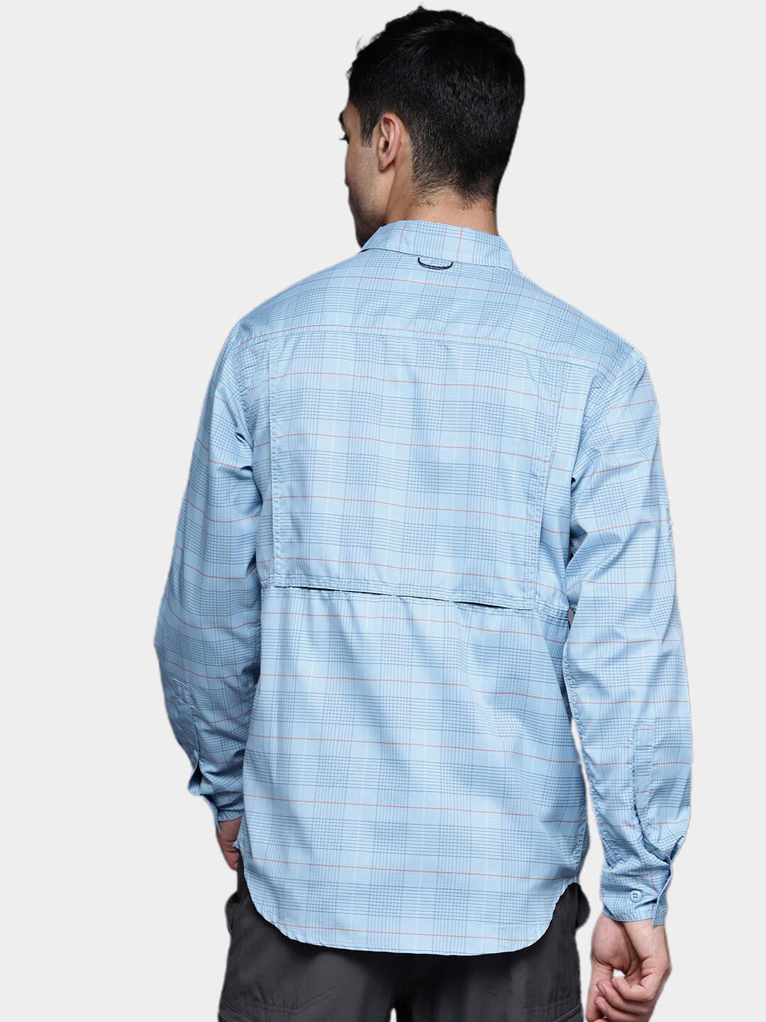 Columbia Men Blue Silver Ridge Utility Lite Plaid LS (Sun Protection) - Image 11