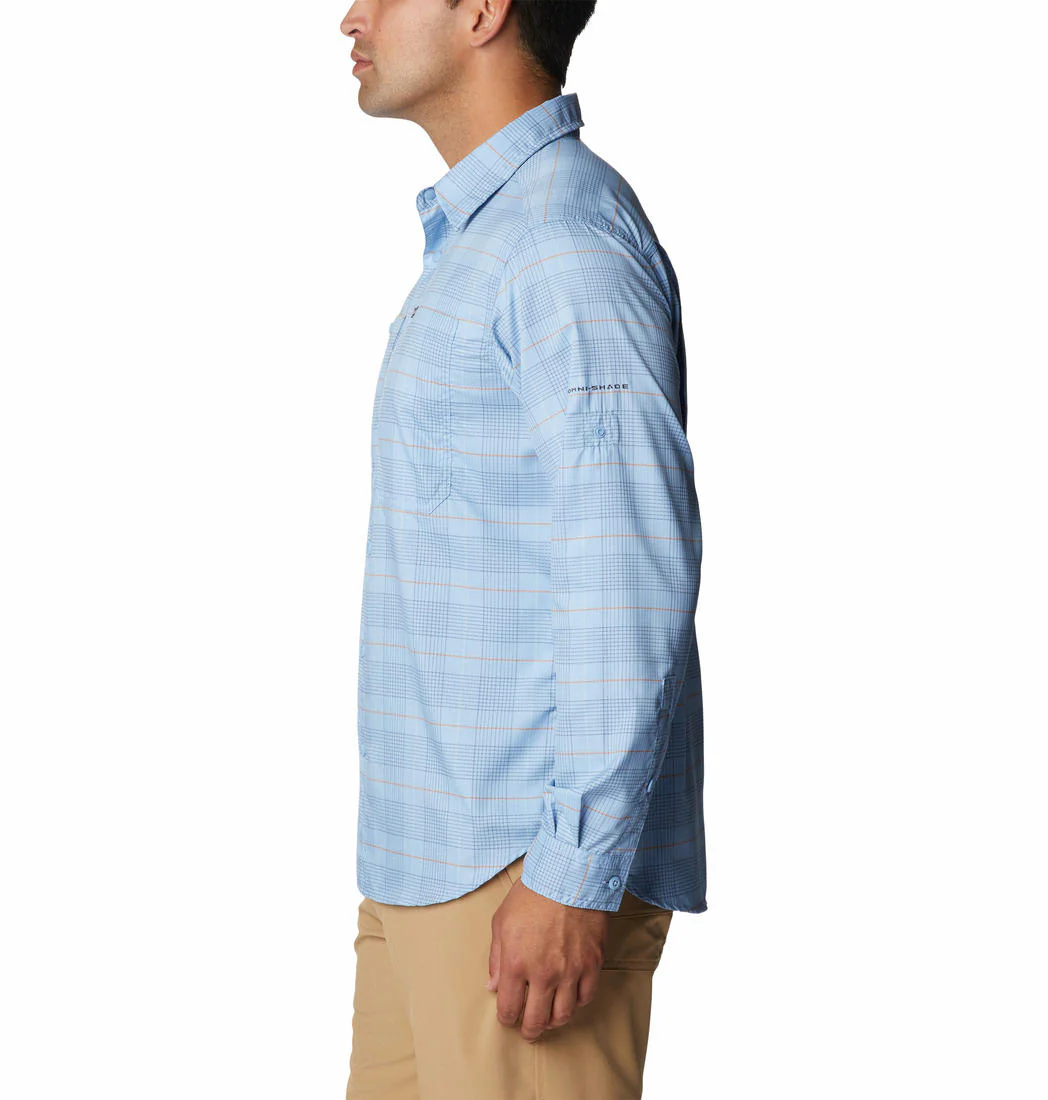 Columbia Men Blue Silver Ridge Utility Lite Plaid LS (Sun Protection) - Image 2