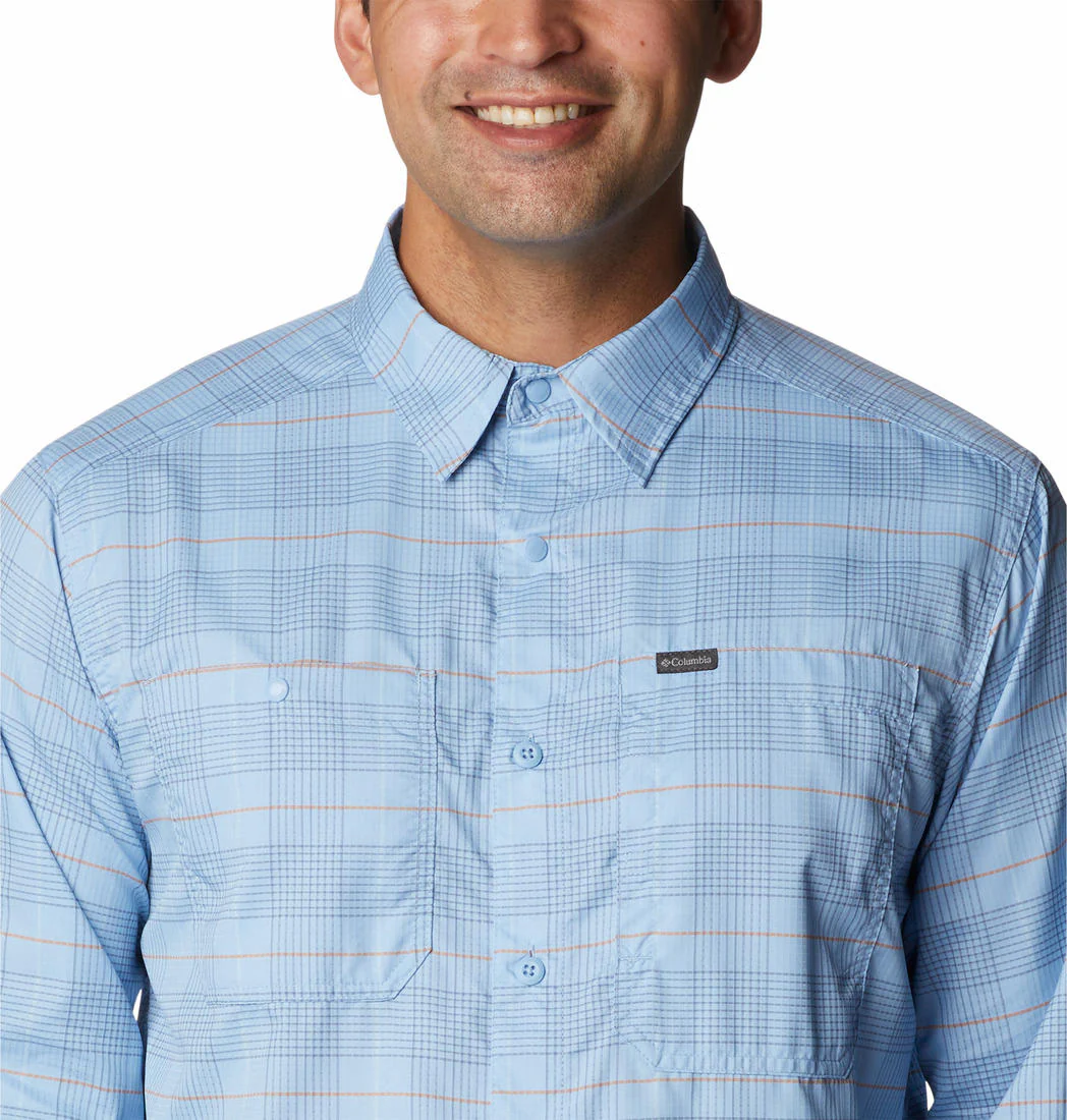 Columbia Men Blue Silver Ridge Utility Lite Plaid LS (Sun Protection) - Image 4