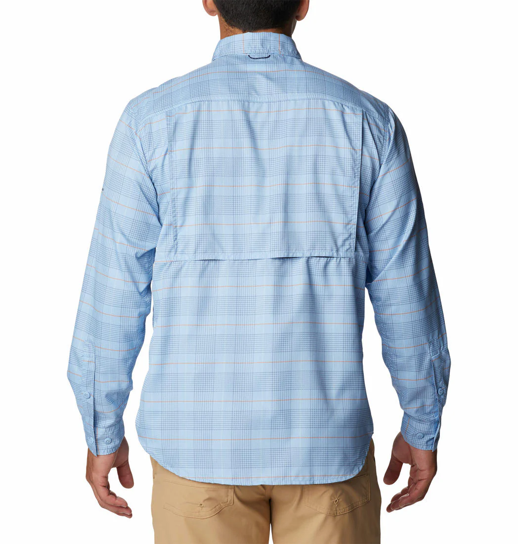 Columbia Men Blue Silver Ridge Utility Lite Plaid LS (Sun Protection) - Image 7
