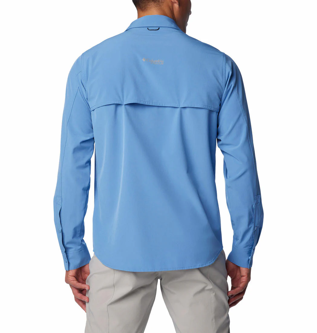 Columbia Men Navy Blue Summit Valley Woven LS Shirt (Sun Protection) - Image 2