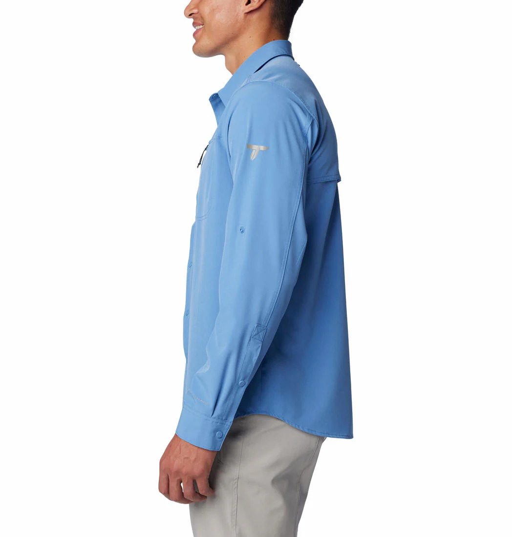 Columbia Men Navy Blue Summit Valley Woven LS Shirt (Sun Protection) - Image 4