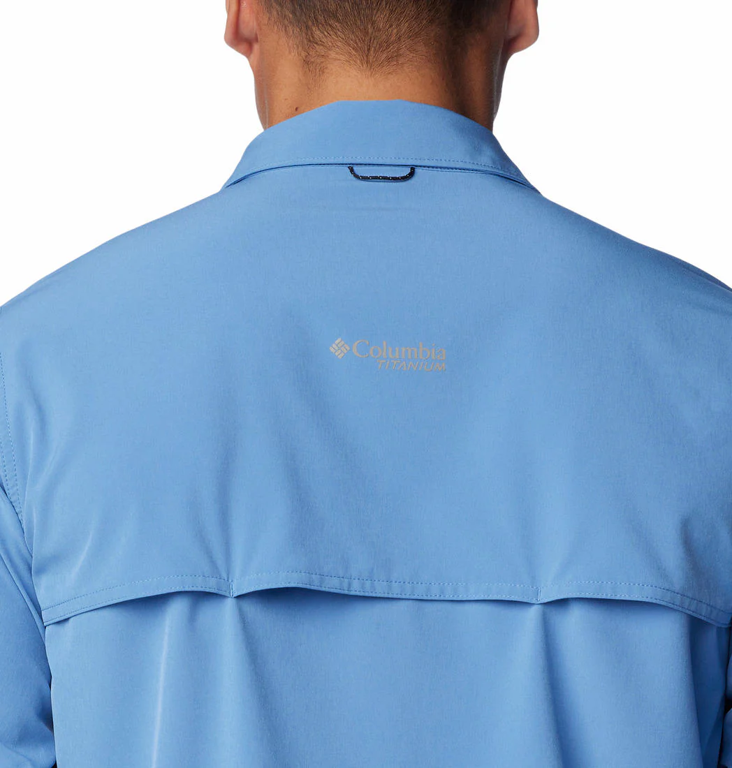 Columbia Men Navy Blue Summit Valley Woven LS Shirt (Sun Protection) - Image 6