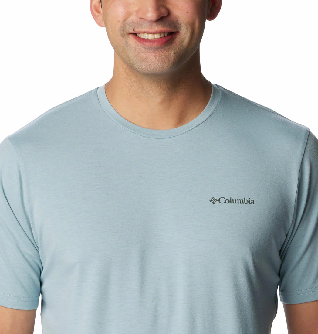 Columbia Men Blue Mens Sun Trek Short Sleeve Tee (Sun Protection) - Image 2