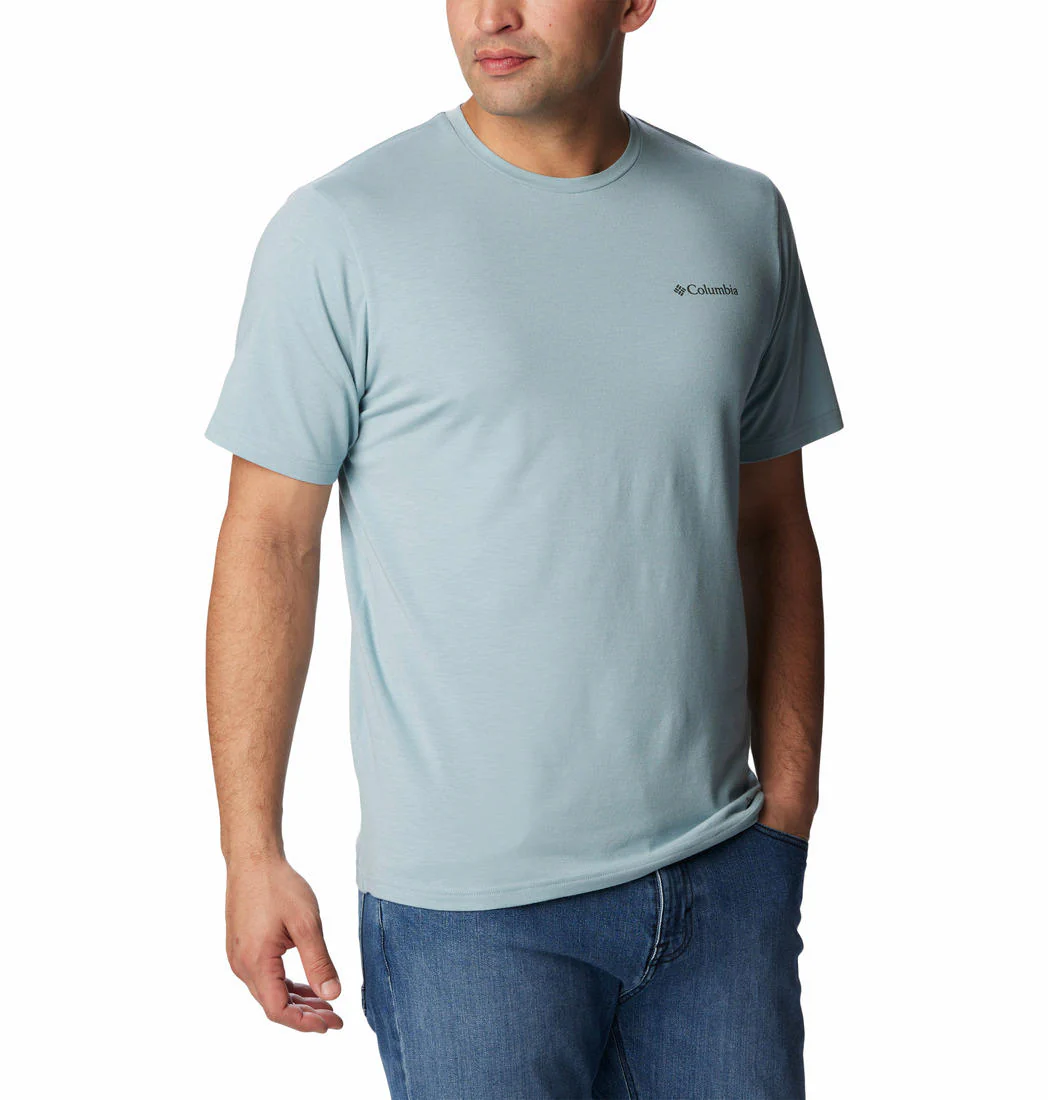 Columbia Men Blue Mens Sun Trek Short Sleeve Tee (Sun Protection) - Image 3