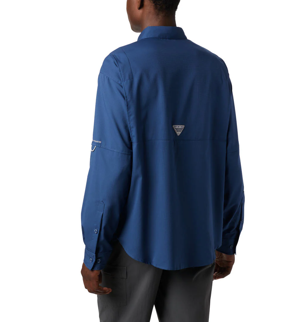 Columbia Men Navy Blue Tamiami II LS Shirt (Sun Protection) - Image 2