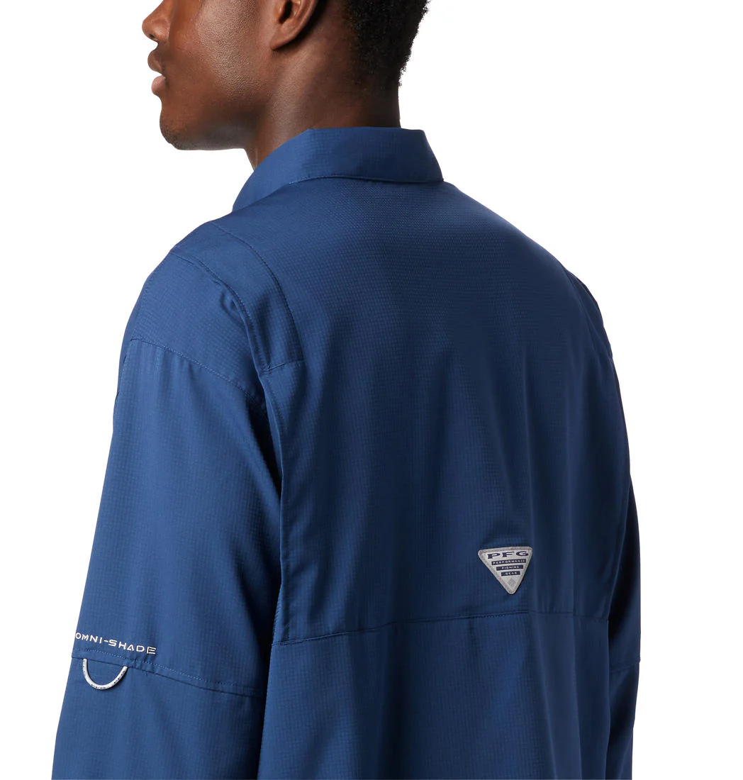 Columbia Men Navy Blue Tamiami II LS Shirt (Sun Protection) - Image 4