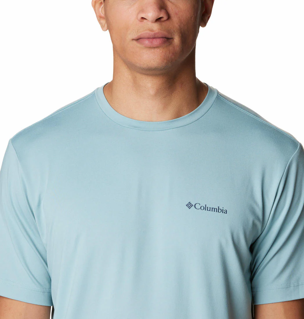 Columbia Men Blue Tech Trail Graphic Tee (Sun Protection) - Image 2