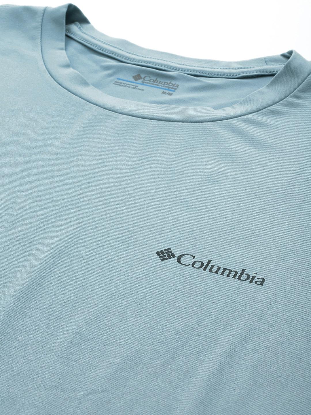 Columbia Men Blue Tech Trail Graphic Tee (Sun Protection) - Image 4