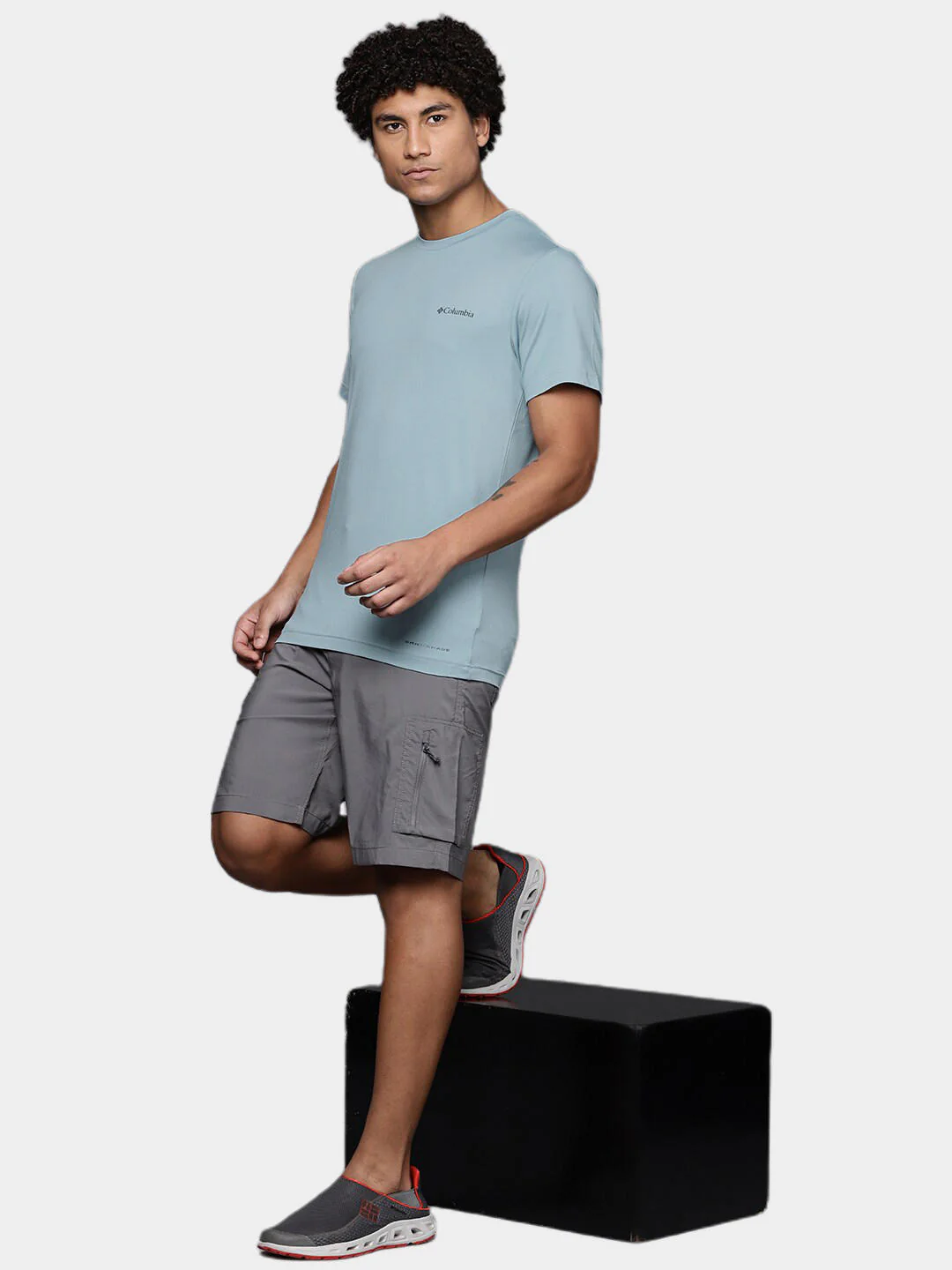Columbia Men Blue Tech Trail Graphic Tee (Sun Protection) - Image 8