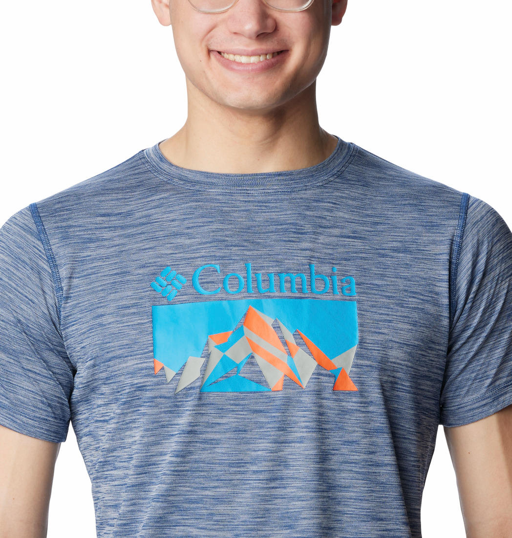 Columbia Men Blue Zero Rules Short Sleeve Graphic Shirt (Sun Protection) - Image 2