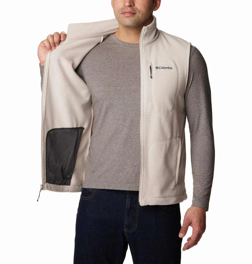 Columbia Men Brown Fast Trek Fleece Vest - Image 7