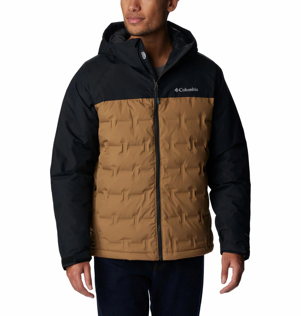 Columbia Men Brown Grand Trek II Down Hooded Jacket