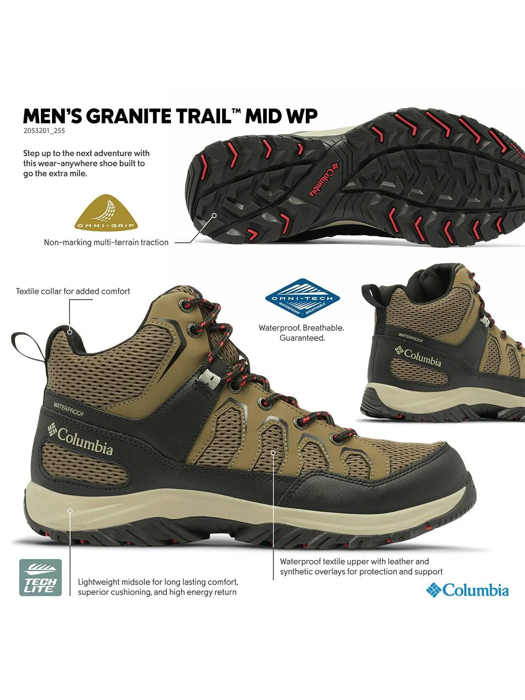 Columbia Men Brown GRANITE TRAIL MID WP - Image 6