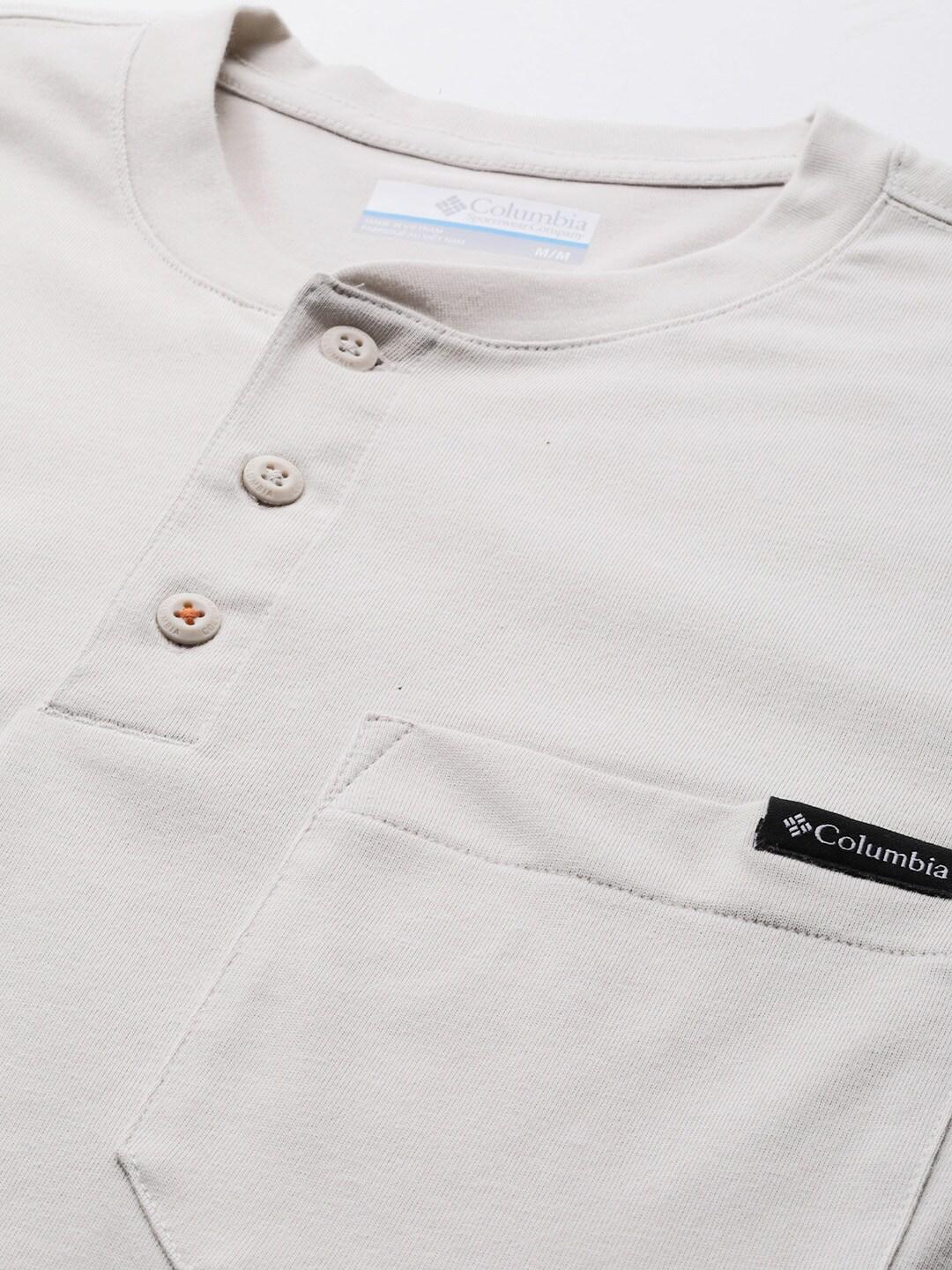 Columbia Men Brown Landroamer Short Sleeve Henley - Image 4