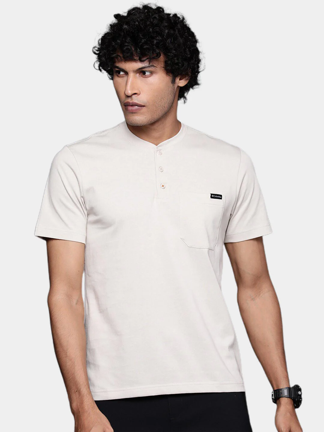 Columbia Men Brown Landroamer Short Sleeve Henley - Image 6