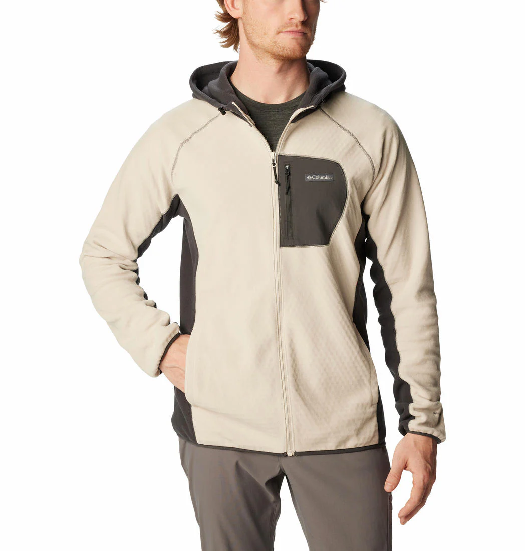 Columbia Men Brown M Outdoor Tracks Hooded Full Zip