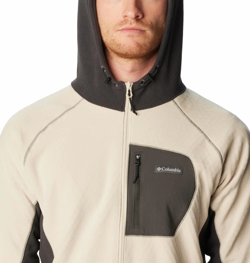 Columbia Men Brown M Outdoor Tracks Hooded Full Zip - Image 4