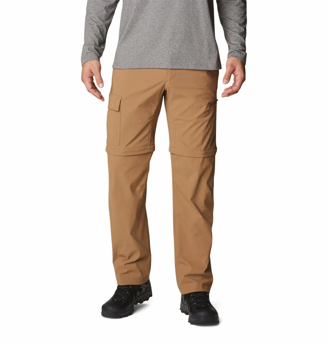 Columbia Men Brown Newton Ridge II Convertible Pant (Sun Protection)