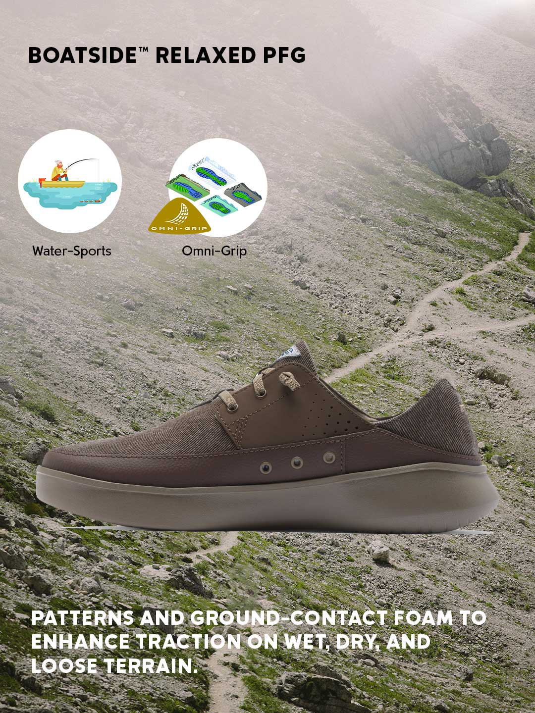 Columbia Men Brown Omni-Grip Boatside Relaxed PFG Water Shoes - Image 2