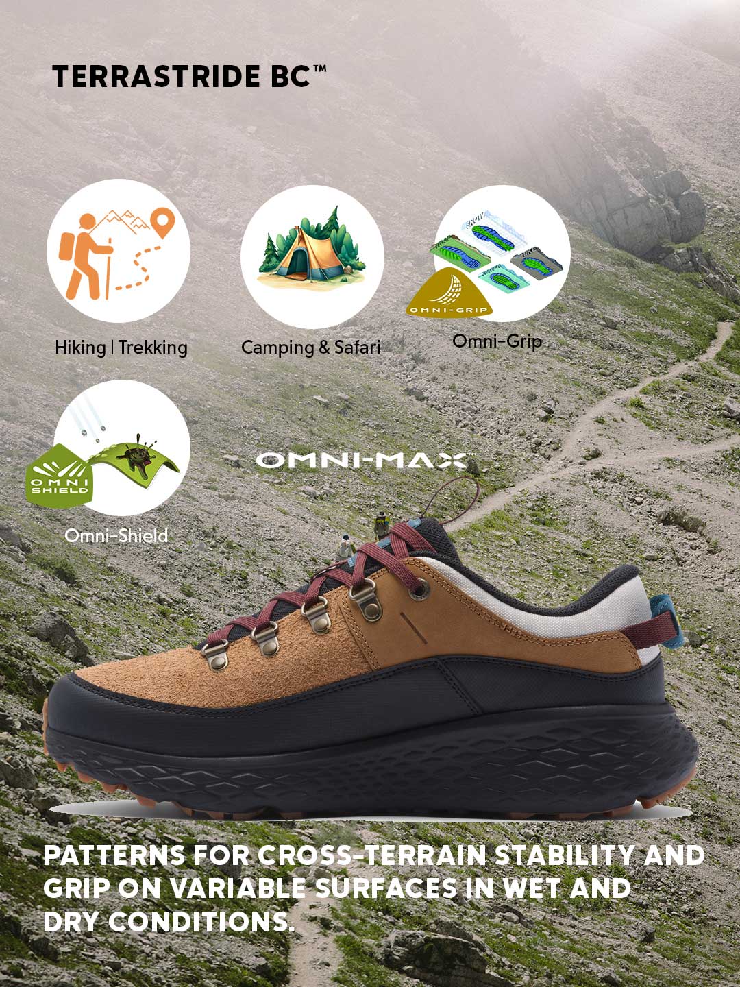 Columbia Men Brown Omni-Grip Terrastride BC Shoes - Image 2