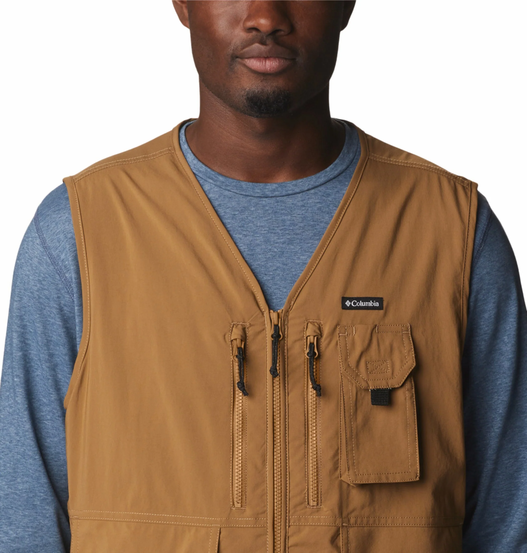 Columbia Men Brown Omni-Shade Silver Ridge Utility Vest - Image 6