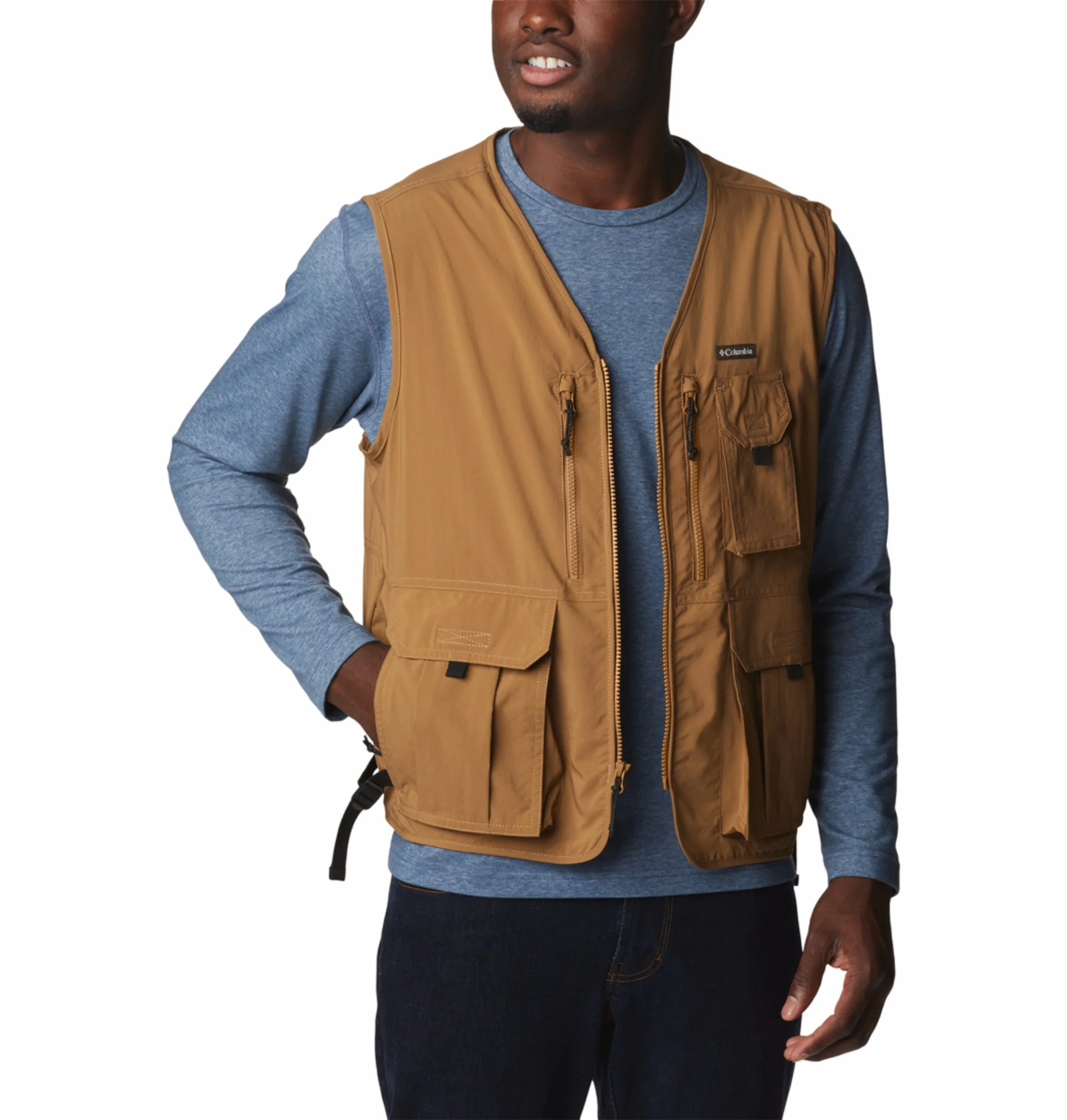Columbia Men Brown Omni-Shade Silver Ridge Utility Vest - Image 8