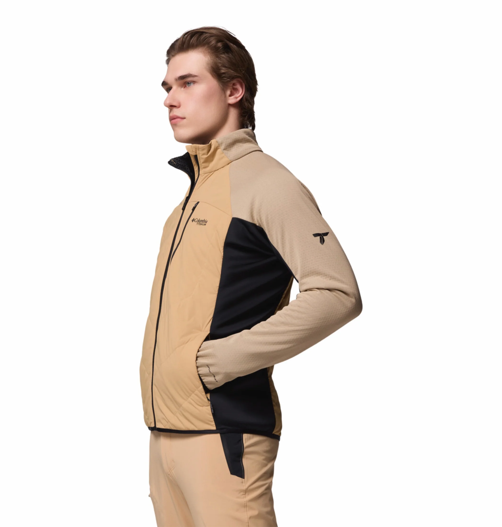 Columbia Men Brown OmniHeat Arctic Hybrid Fleece Jacket - Image 5