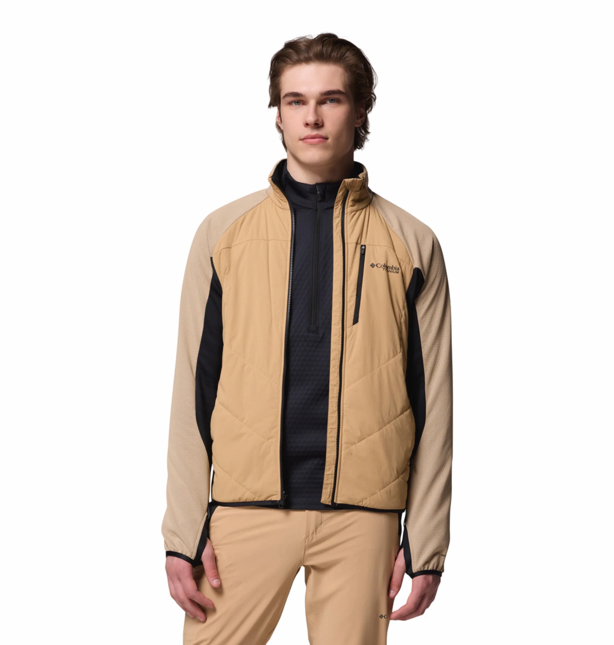 Columbia Men Brown OmniHeat Arctic Hybrid Fleece Jacket - Image 7