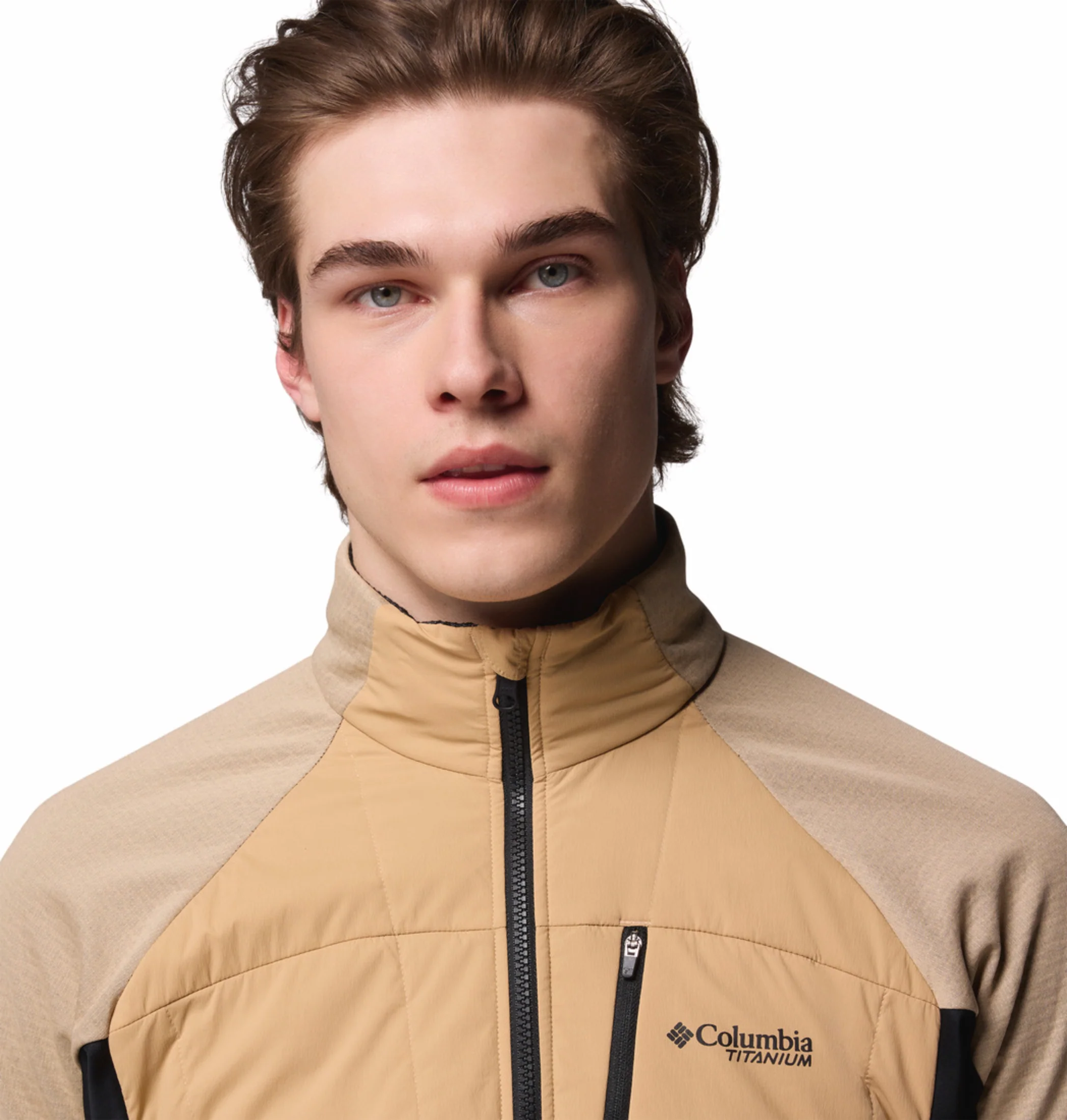 Columbia Men Brown OmniHeat Arctic Hybrid Fleece Jacket - Image 9