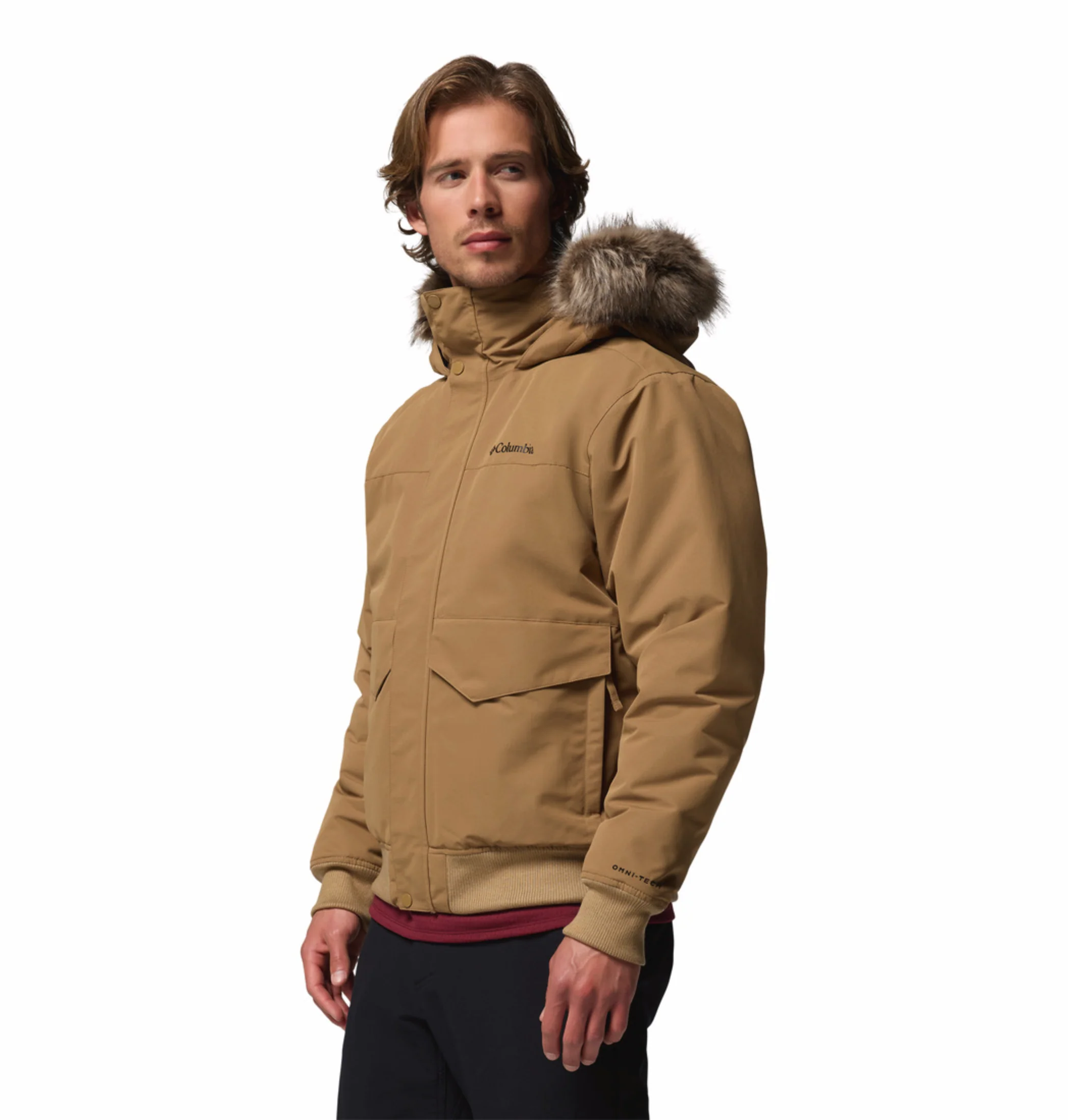 Columbia Men Brown OmniHeat Infinity Cape Ridge Bomber Down Jacket - Image 5
