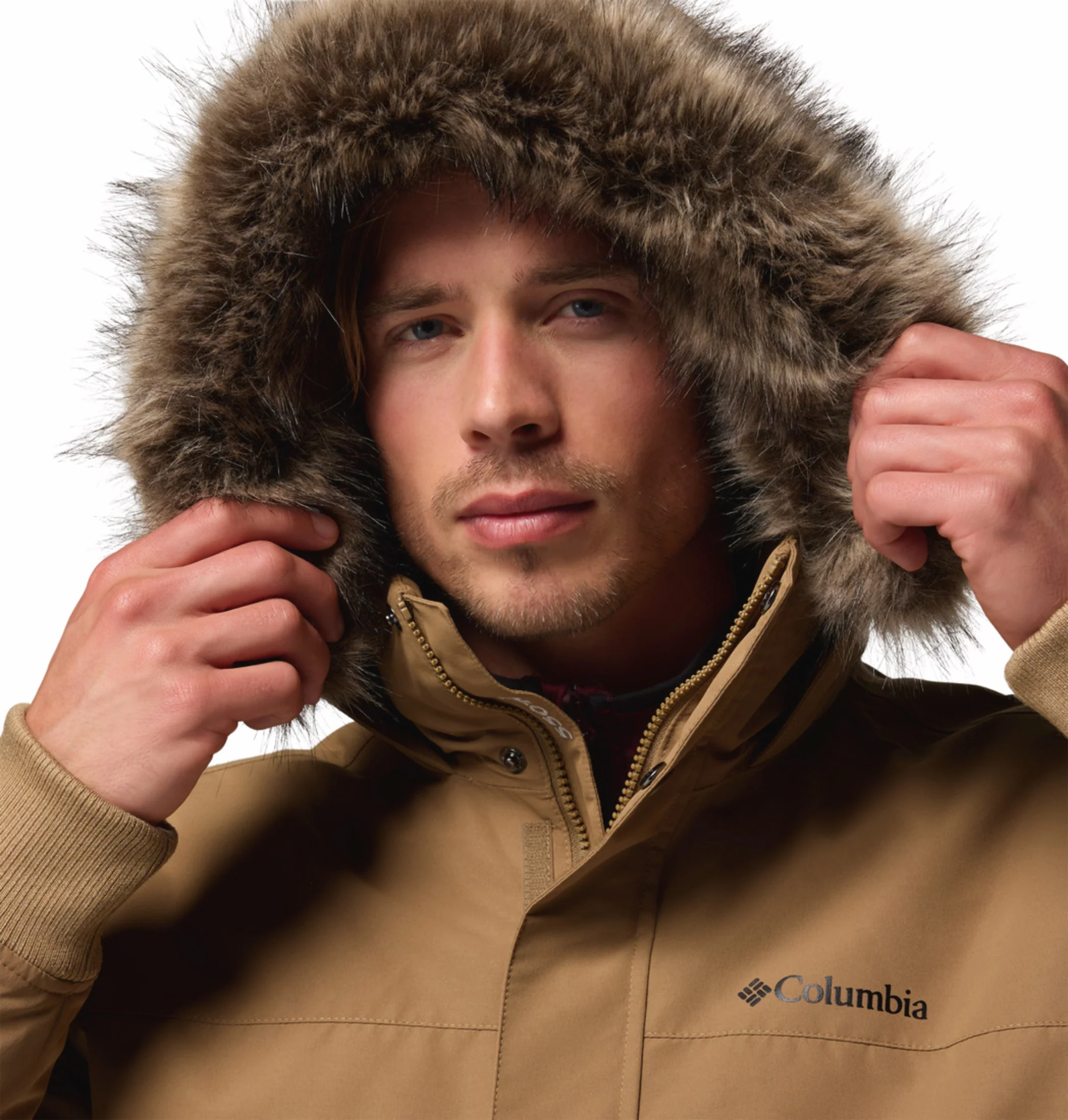 Columbia Men Brown OmniHeat Infinity Cape Ridge Bomber Down Jacket - Image 9