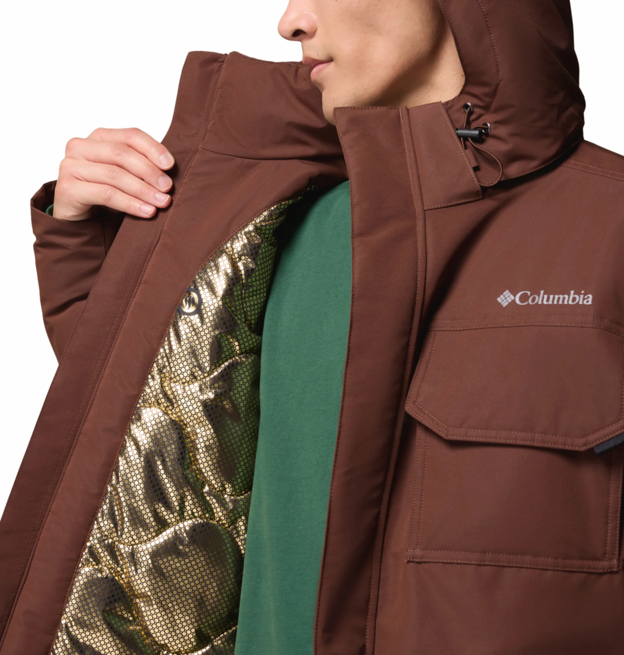 Columbia Men Brown OmniHeat Infinity Landroamer II Parka Jacket - Image 7