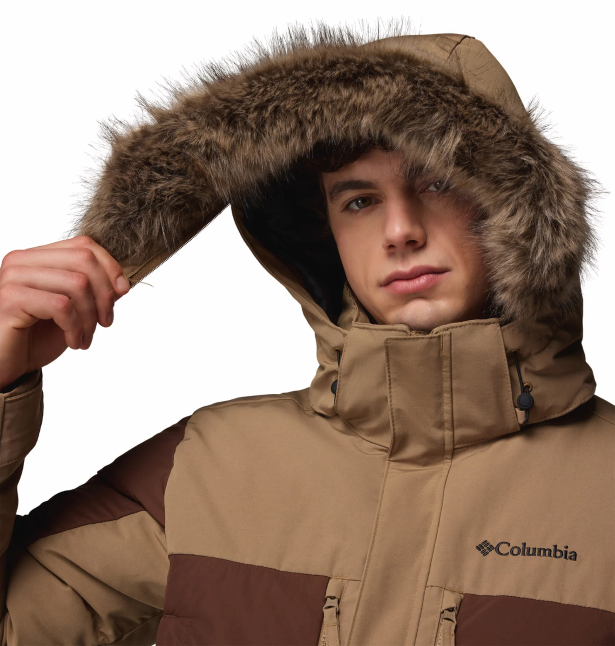 Columbia Men Brown OmniHeat Infinity Marquam Peak Fusion II Parka Jacket - Image 12