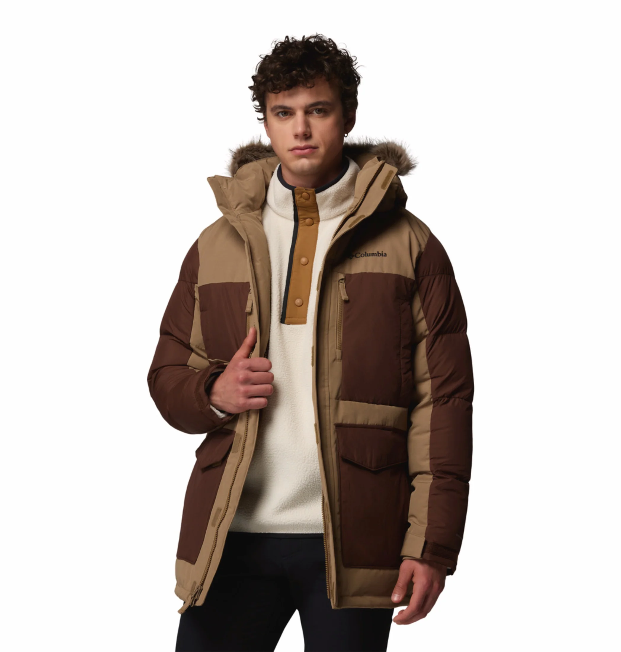 Columbia Men Brown OmniHeat Infinity Marquam Peak Fusion II Parka Jacket - Image 7