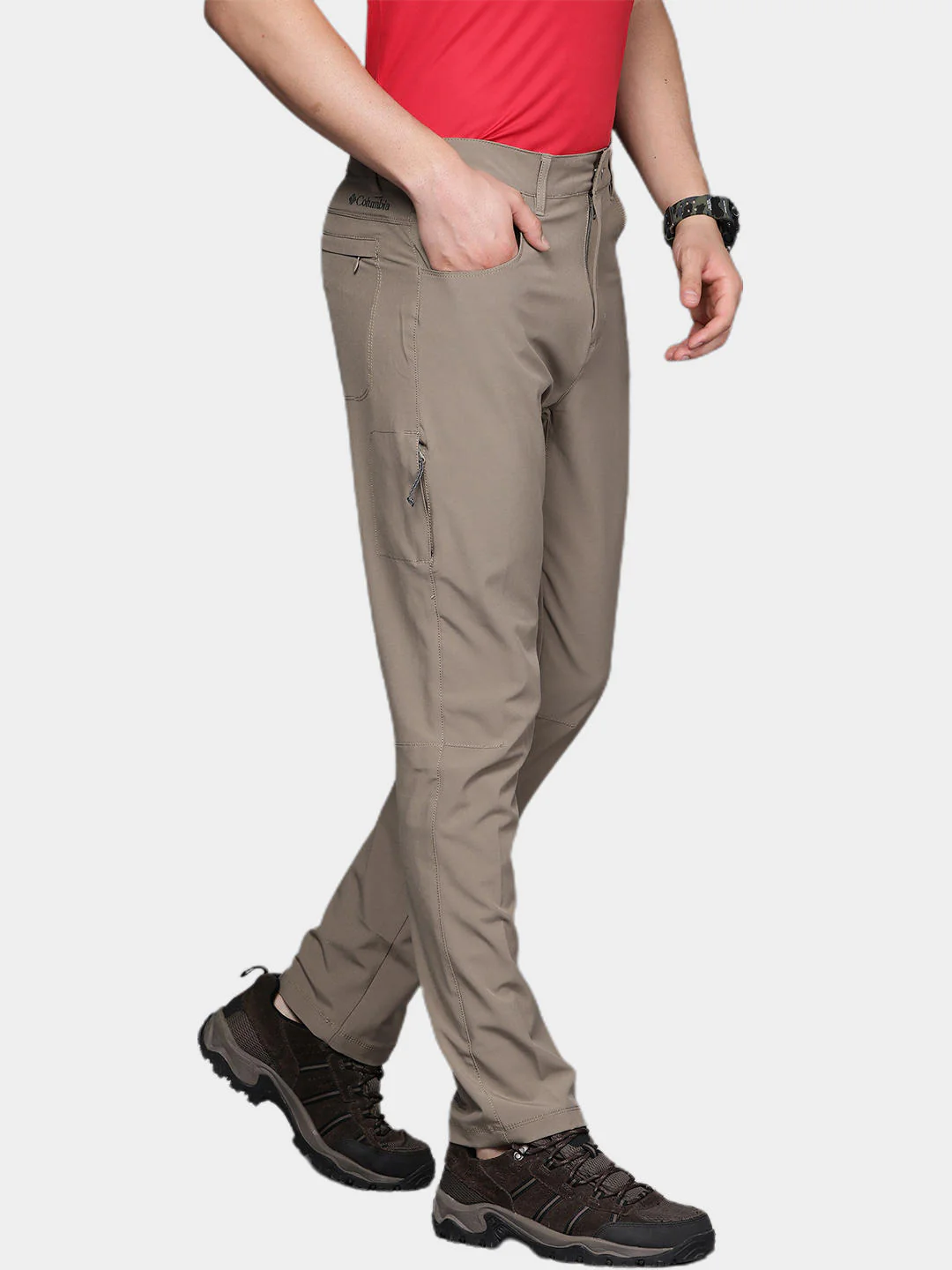Columbia Men Beige Outdoor Elements Stretch Pant (Sun Protection) - Image 7