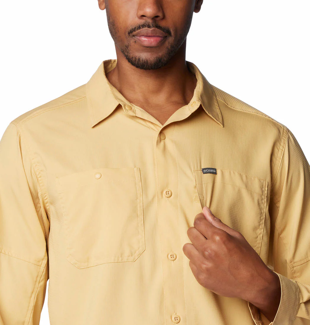 Columbia Men Beige Silver Ridge Utility Lite Long Sleeve (Sun Protection) - Image 6