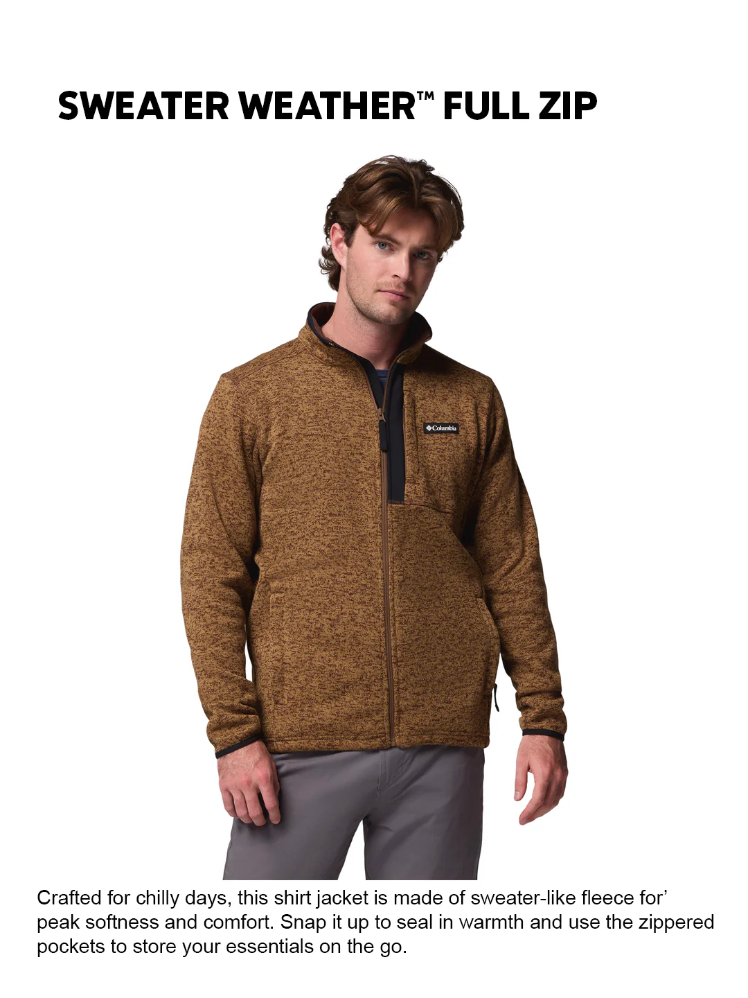 Columbia Men Brown Sweater Weather Jacket - Image 2