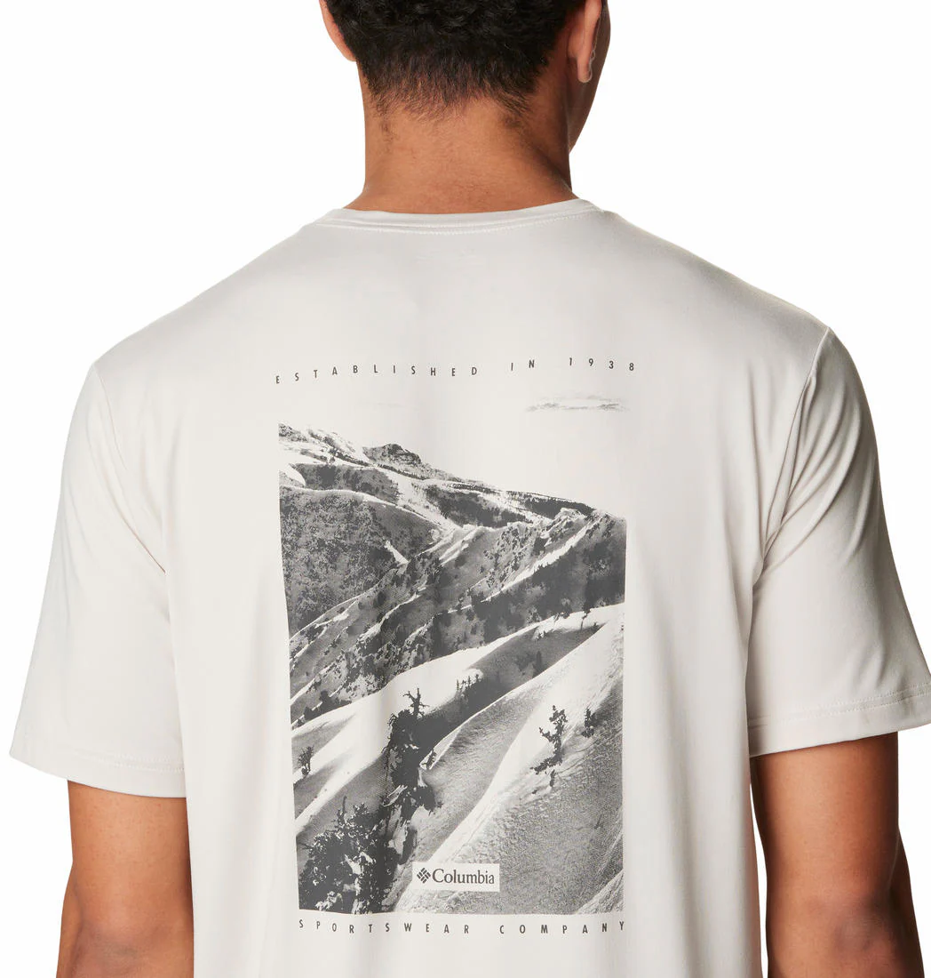 Columbia Men Brown Tech Trail Graphic Tee (Sun Protection) - Image 3