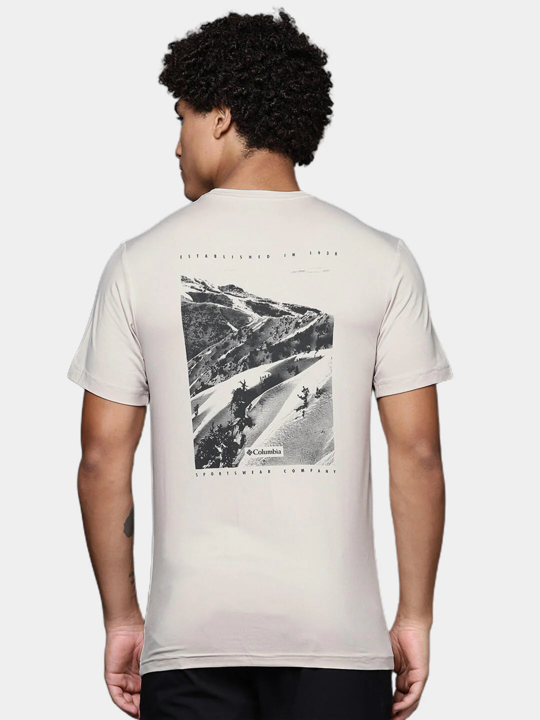 Columbia Men Brown Tech Trail Graphic Tee (Sun Protection) - Image 9