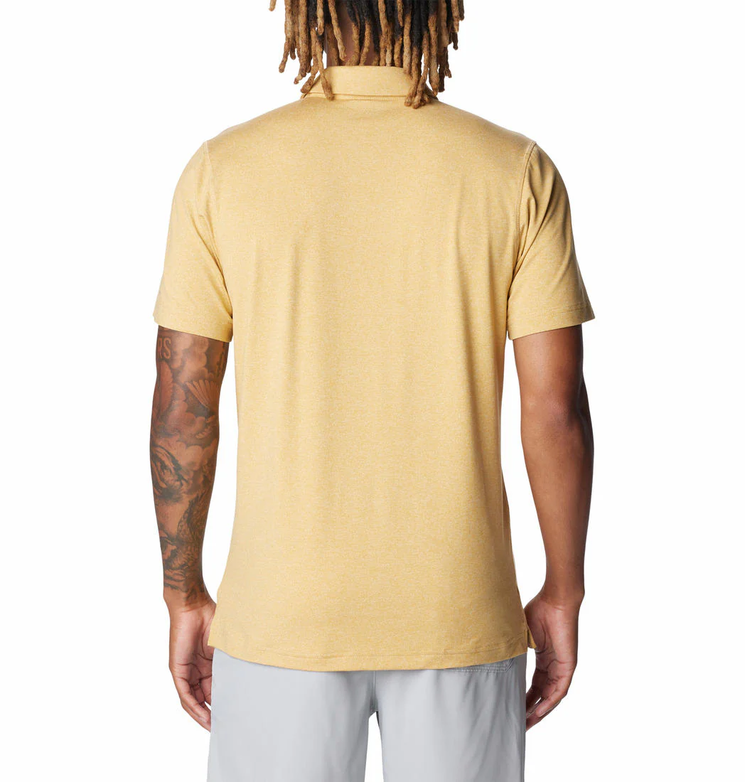 Columbia Men Yellow Tech Trail Polo (Sun Protection) - Image 2