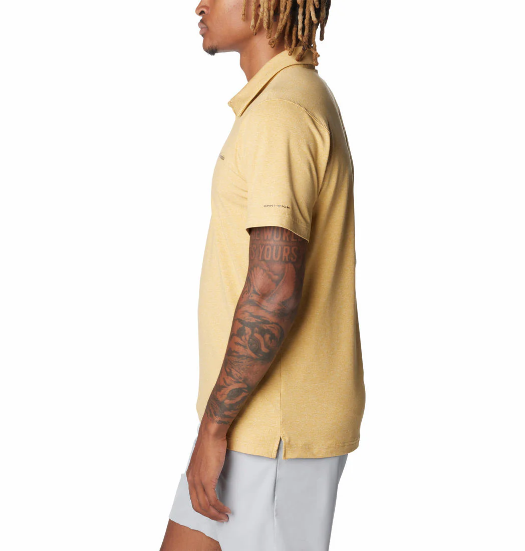 Columbia Men Yellow Tech Trail Polo (Sun Protection) - Image 4