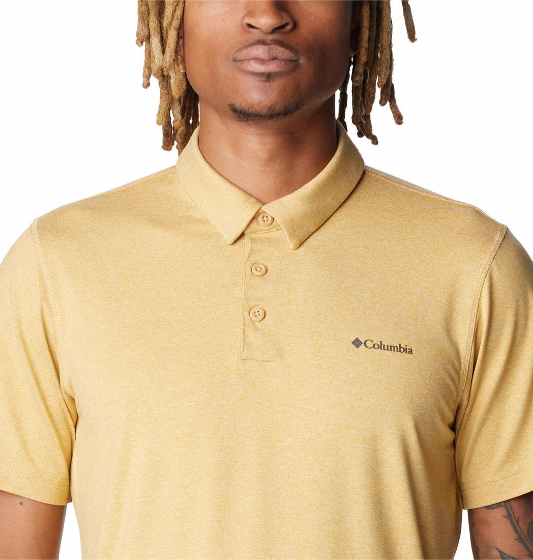 Columbia Men Yellow Tech Trail Polo (Sun Protection) - Image 5