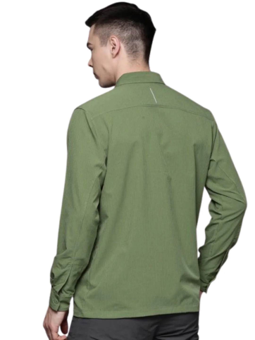 Columbia Men Green Black Mesa LW LS Shirt - Image 2