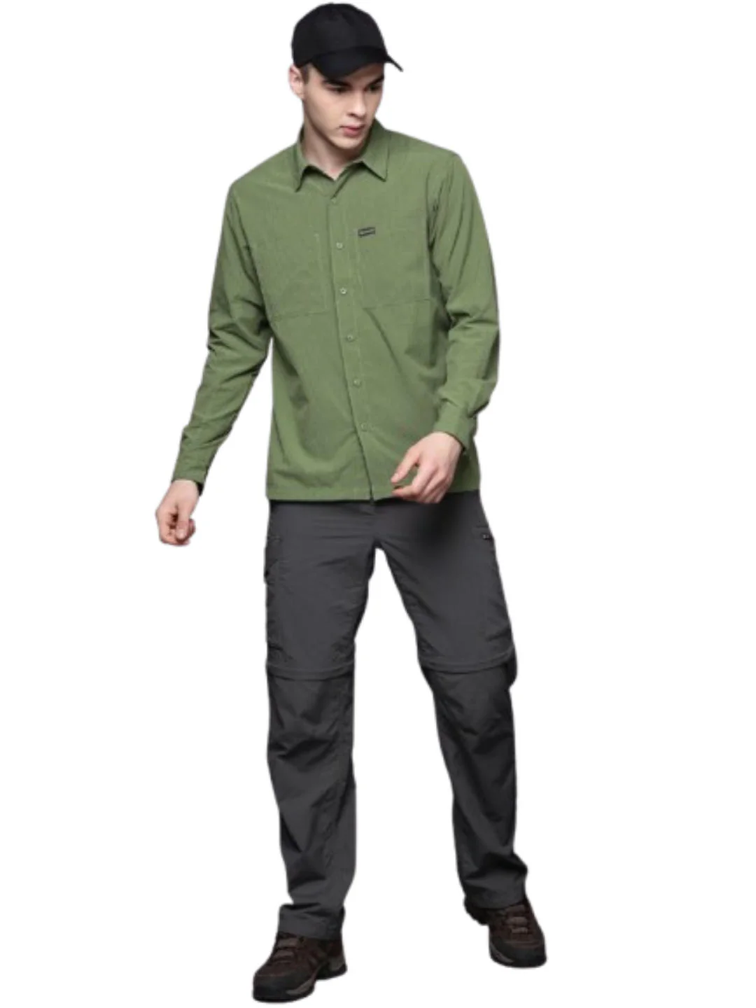 Columbia Men Green Black Mesa LW LS Shirt - Image 4