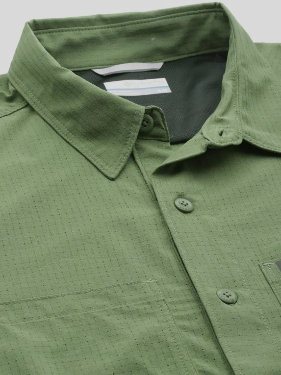 Columbia Men Green Black Mesa LW LS Shirt - Image 5